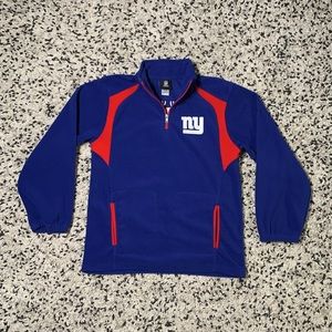 New York Giants Football NFL Team Apparel Blue Pullover Fleece Youth Large 14/16